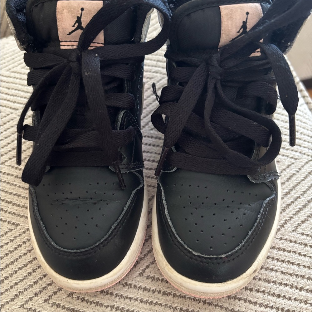 Black and Pink Air Jordan Sneakers